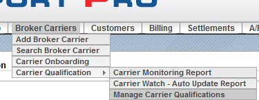 Screenshot for Carrier Qualification Setup