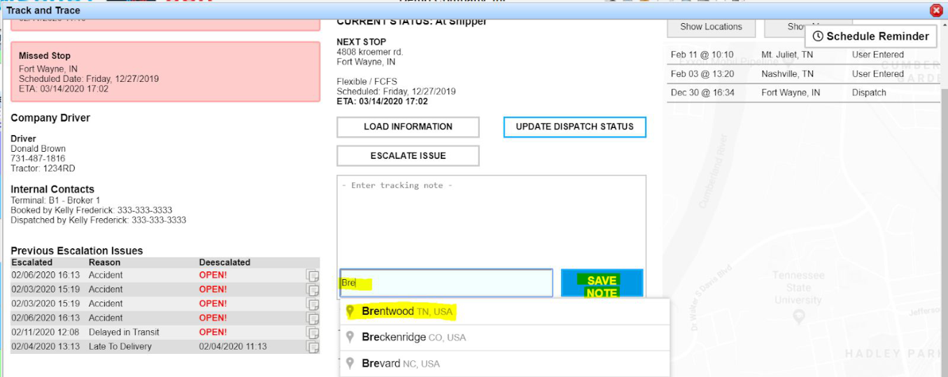 Customer record Load Notification Frequency drop-down for EDI location updates.