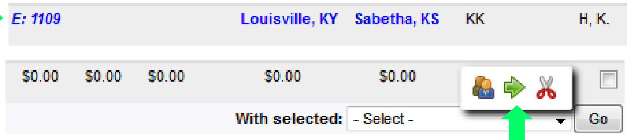 Express load ID shown with an italic E prefix in Available Loads.