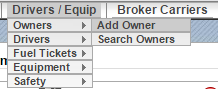 Screenshot for Set Up Owner Operators