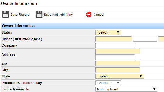 Screenshot for Assign Drivers to Owners