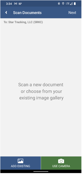 Screenshot for Send the Dispatch to the App