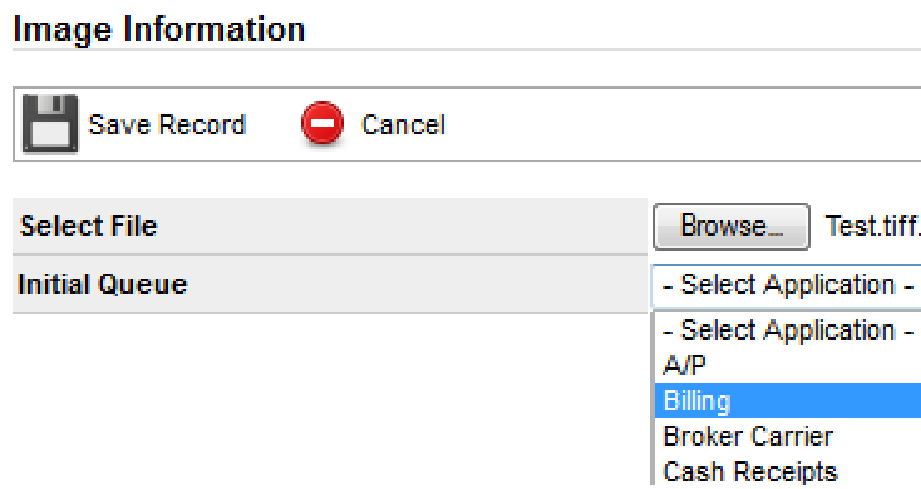 Add Image File form with Browse and category selection.