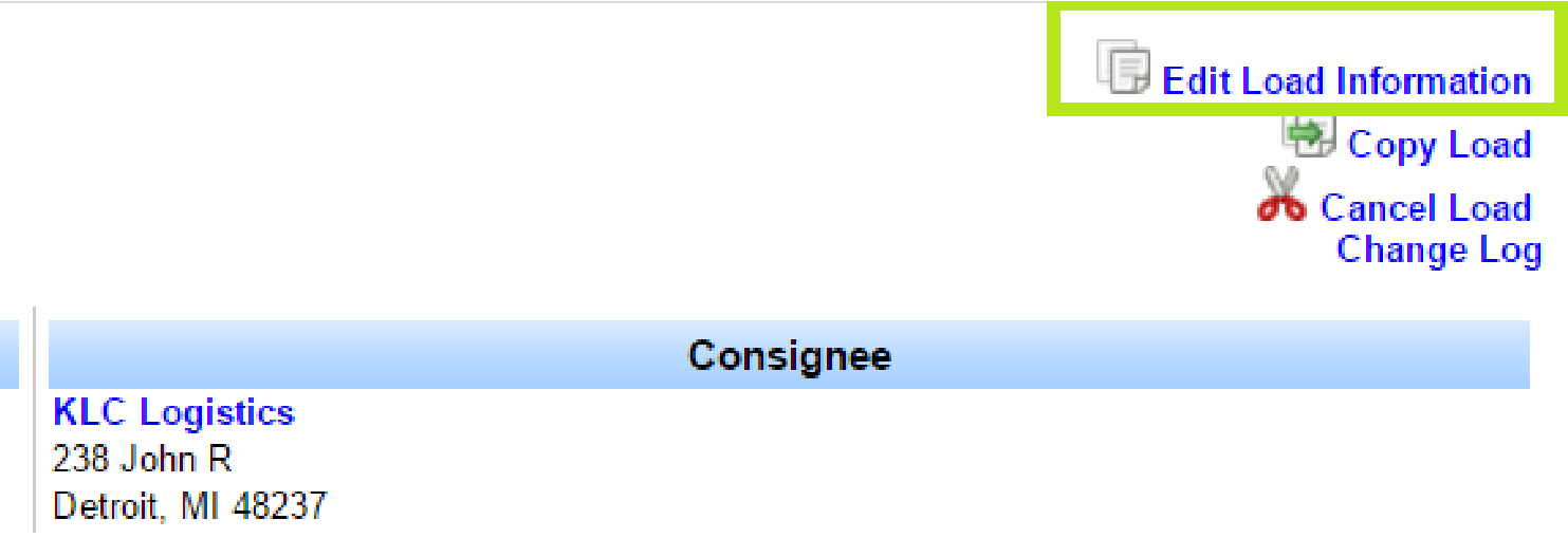 Saved stopoffs with paper edit icon and scissors delete icon.