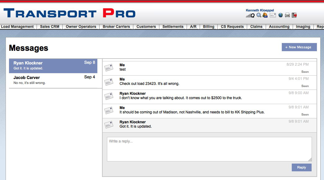 Screenshot for Private Messaging