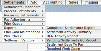 Screenshot for Process Settlements for Broker Carriers