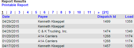 Screenshot for Process Settlements for Broker Carriers