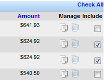 Screenshot for Process Settlements for Terminals