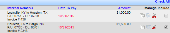Screenshot for Process Settlements for Vendors