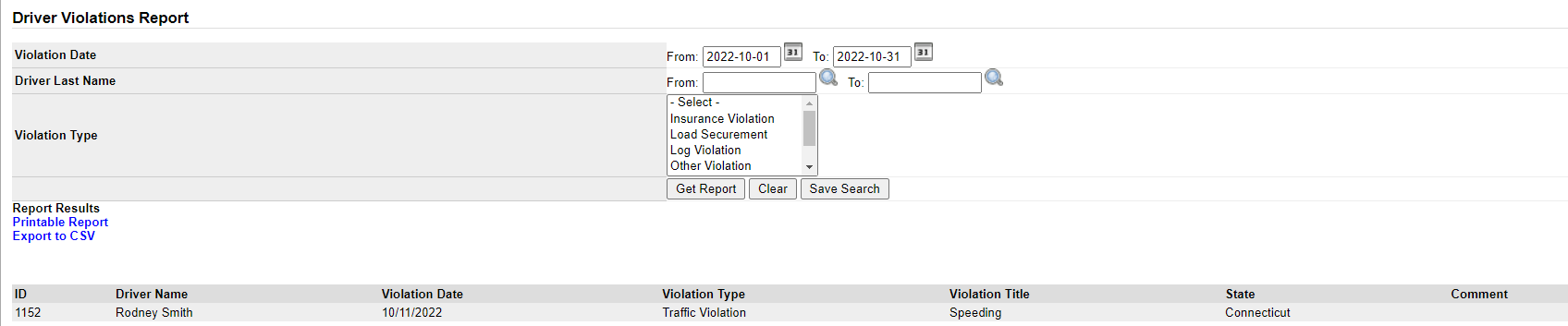 Screenshot for Reports