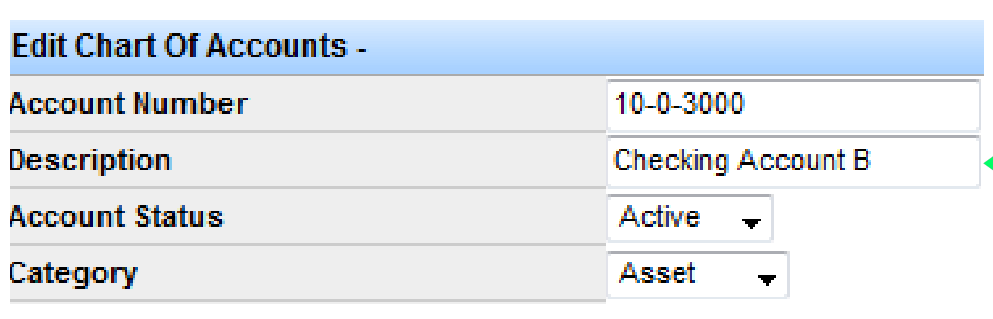 Add Account Description field for the account title.