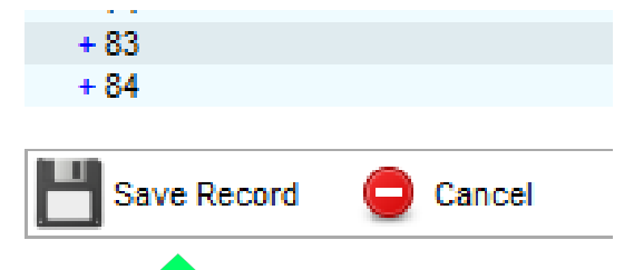 Save Record button on the Add Account window.