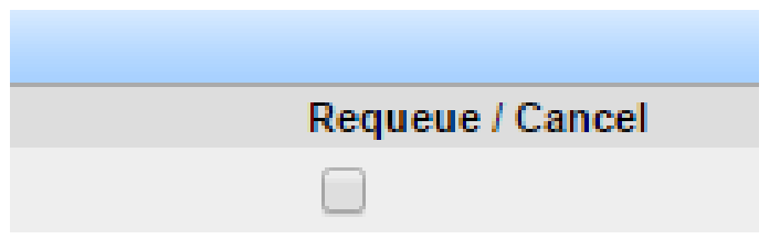 Check Confirmation Requeue/Cancel checkbox for reprinting a check.