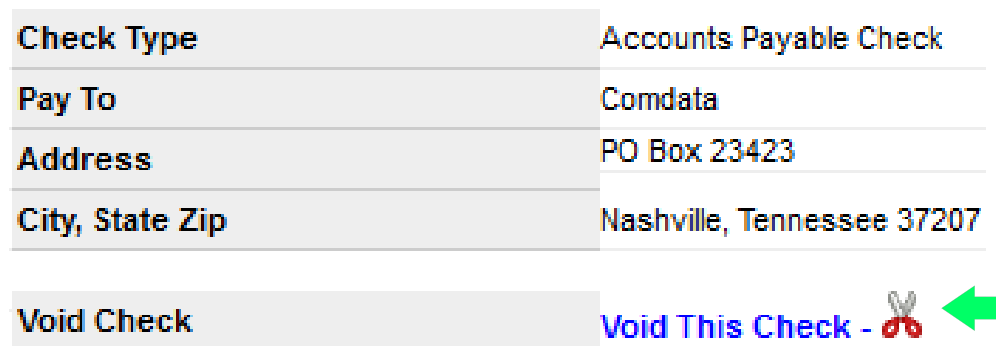 Check Summary with Void This Check link.