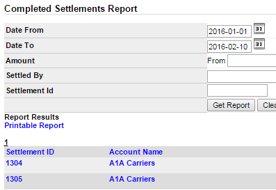 Screenshot for Void a Settlement