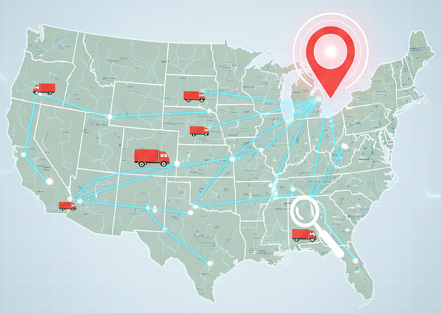 Freight Visibility Map Graphic